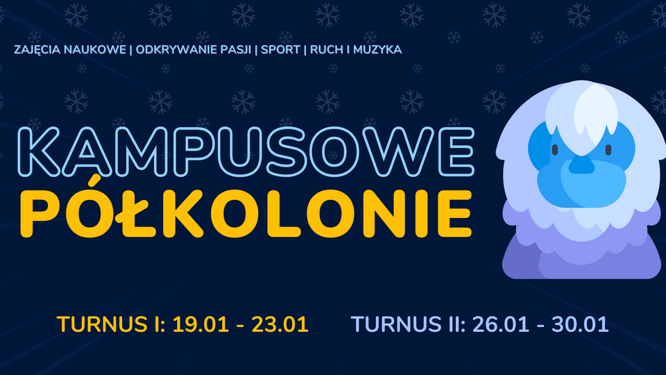 Kampusowe półkolonie zimowe 2026 ruszają!